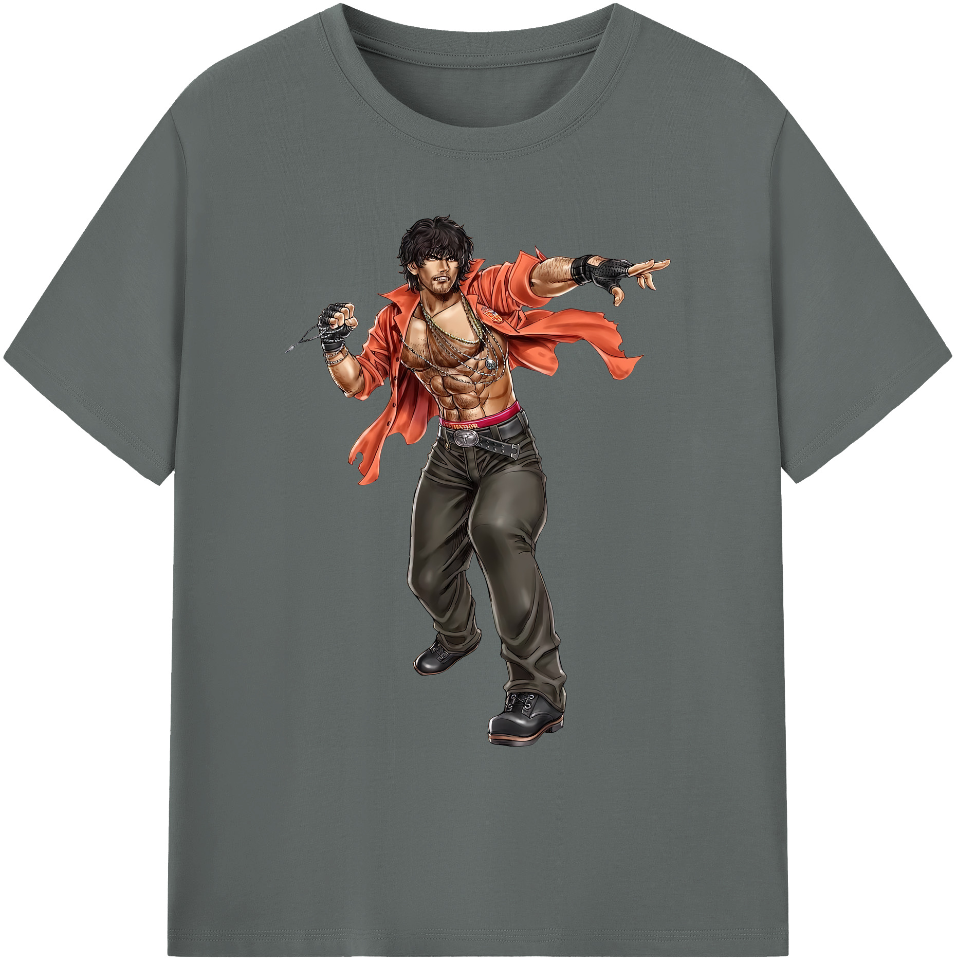 （画像用） 北斗の拳 Fist of the North Star 綿100％ メンズ半袖Tシャツ｜肌触りやわらか＆通気性